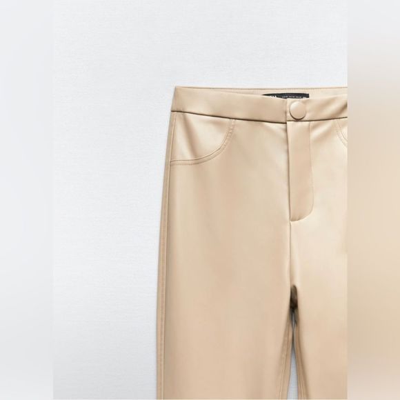 NWT ZARA FAUX LEATHER LEGGINGS - Picture 7 of 8